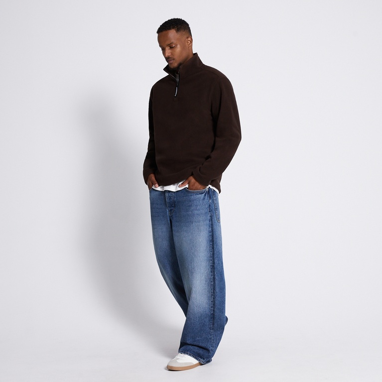 Fleece sweater "Fille" Dark Brown